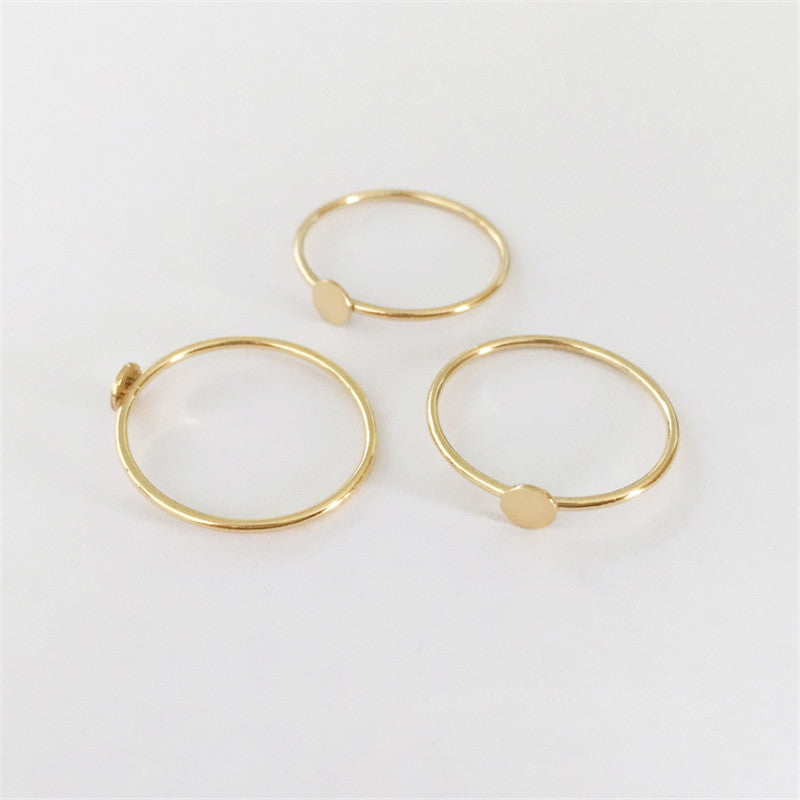 Pearl Flat Setting Disc Round Ring