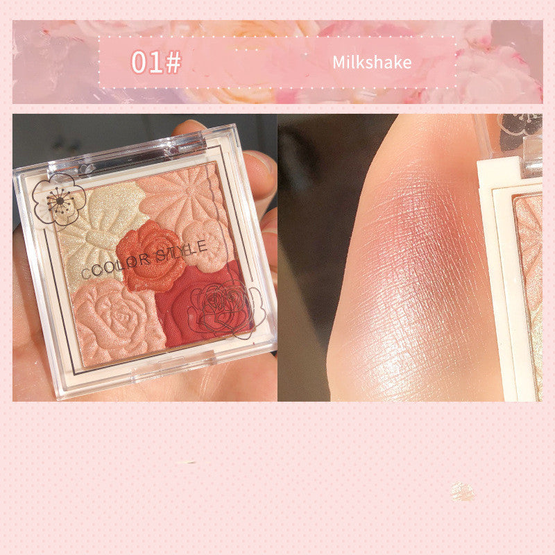 Makeup Blush Palette Natural Trim Highlighter All In One